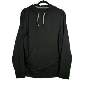 Lululemon Soft Jersey Pullover Hoodie Men's M Black Solid Lounge Soft Athleisure